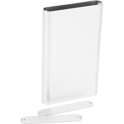 Boîtier étanche en alliage d'aluminium 13 x 61 x 100 mm pour circuit imprimé, décodeur GPS, finition argent oxydé par sablage. (1/5)