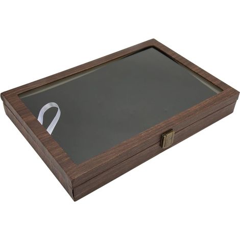 Vitrine de Pièces de Monnaie, Vitrine à épingles Grande Fenêtre en Verre Largement Utilisée pour les Collections, Boîte à Bijoux pour Bracelets, Boucles d’Oreilles et Montres (Médaille Vitrine) (1/5)