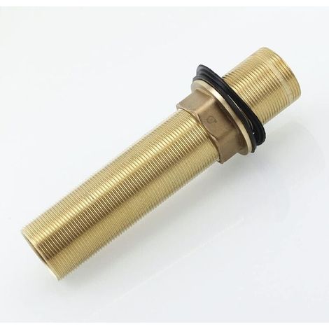 Miscelatore da cucina per scaldabagno allungato, giallo, M32 x 150 mm con kit di prolunga filettato - Asta di montaggio allungata - Foro singolo lungo 15 cm (1/4)