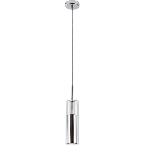 Rabalux 72046 Hängeleuchte KALEVI GU10 1x max.50W Metall Chrom, Glas transparent H:150cm Ø8cm dimmbar (1/5)