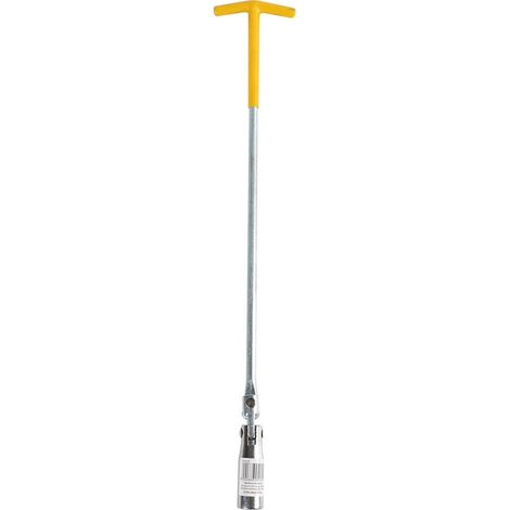 Trade Shop - CHIAVE CANDELA SNODATA 50CM DIAMETRO 21 MM MANUTENZIONE AUTO IMPUGNATURA GOMMATA - (1/4)