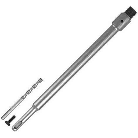 QORVA-SDS PLUS - Extension de tige pour couronnes de forage - Tige d'extension SDS Plus de 400 mm pour carotteuse - Tige d'extension de foret, foret de centrage et vis de support