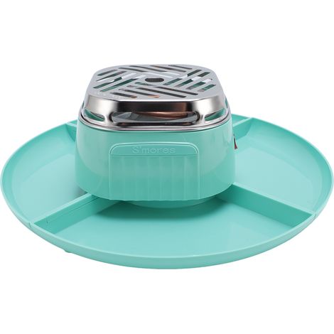 Appareil électrique à smores pour intérieur avec 4 plateaux amovibles, température réglable, grill sur table pour chocolat et guimauves, fête, prise UE 220V (1/5)