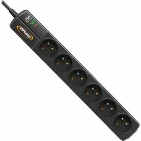 Infosec S6 Black Line II multipresa nera 6 prese