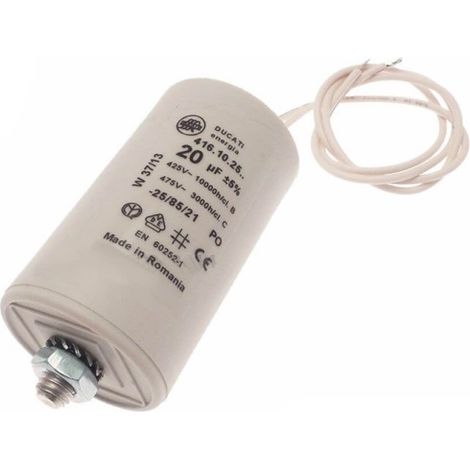 CAME 119RIR278 Condensador de Repuesto µf 20 Con Cables y Espiga