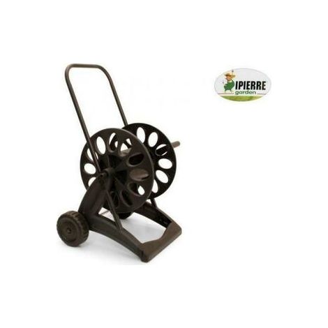 Schlauchwagen aus Stahl – Tragkraft 250 kg – Für 1/2"- (50 m) oder 5/8"- (35 m) Schläuche – Robuste Metallkonstruktion (1/3)