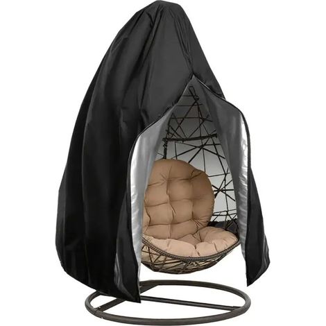 Hanging chair cover 190 x 115 cm – Waterproof 420D Oxford fabric – UV and dust resistant – Compatible with egg chairs (1/5)