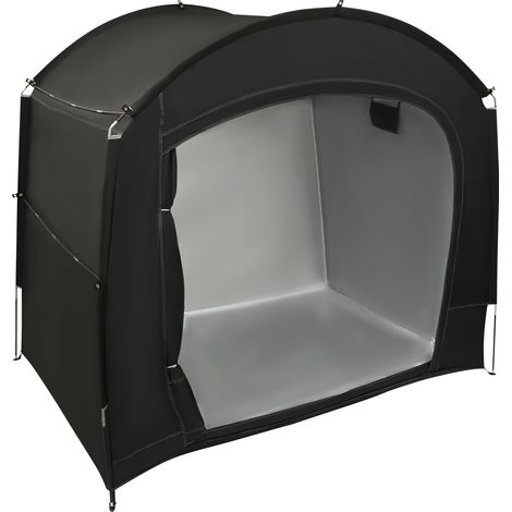Tente de rangement de vélo de voyage - Tente d'extérieur - Peut être utilisée pour ranger les vélos, motos, outils de réparation - Noir - 220 x 150 x 185 cm (1/5)