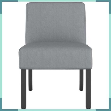 352457 Fauteuil sans accoudoirs gris clair tissu (1/5)