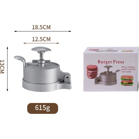 Presse à viande manuelle à clapet avec revêtement antiadhésif pour hamburgers, tourtes au bœuf, farce à la viande, presse à gâteaux de viande en gros (retournement à ressort) (1/5)