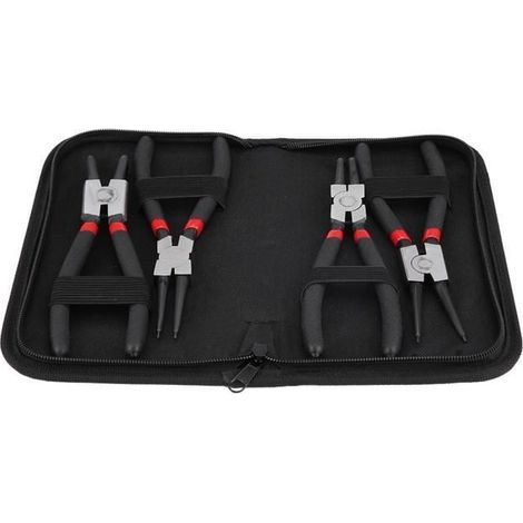 Keenso 7 Inch Circlip Pliers 4pcs 7 Inch Internal External Circlip Pliers Bent Straight Snap Ring Snap Ring Pliers (1/4)
