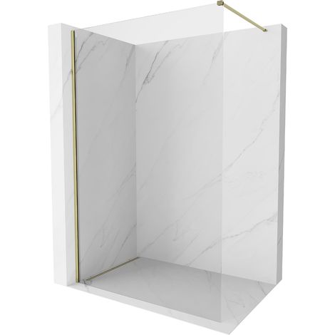Mexen Kioto-X Duschwand Walk-in 70 x 200 cm, transparent 10 mm, gold - 800-070-101-50-00-X (1/5)