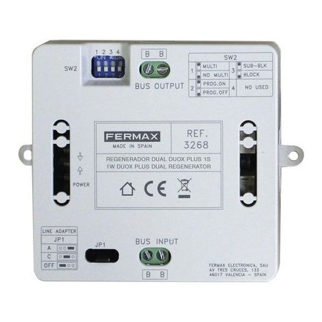 FERMAX 3268 Régénérateur DUAL DUOX PLUS 1S montage vissé ou rail DIN