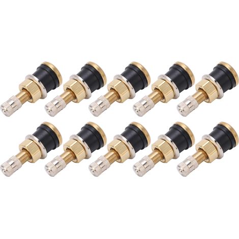 Lot de 10 valves en laiton TR501 haute résistance pour pneus tubeless de camion, pour trous de valve de 0,625 pouce (1/5)