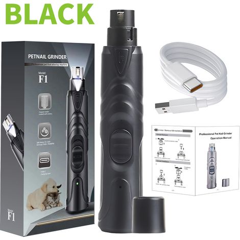 Coupe-ongles électrique pour animaux, sûr, rechargeable par USB, convient aux chiens, chats et autres animaux de compagnie. (1/4)