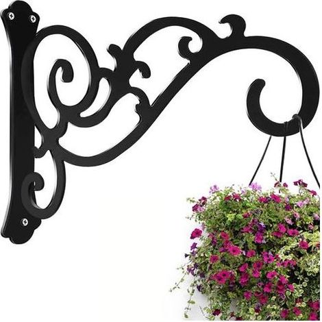 Supports de Panier à Suspendre Metal Crochet Support de Suspension de Plante, crochet mural pour support de pot de fleurs (1/4)
