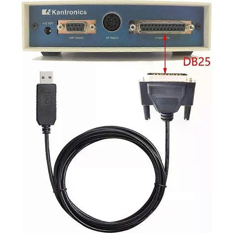 USB RS232 Seriell auf DB25 Stecker Kommunikationsdatenkabel ST-25M für Kantronics Terminal Node Control (TNC) mit FTDI FT231XS Chip (1/4)