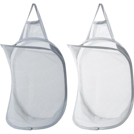Panier A Linge - Pliable - Mural - 40 x 29,5 cm - Pour Vêtements Et Jouets - Lot De 2 (1/5)