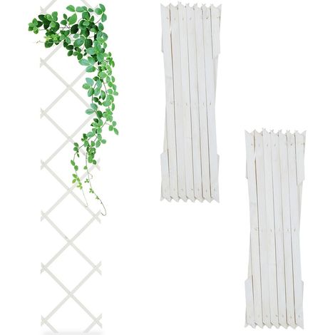 Enrejado de madera extensible para plantas trepadoras