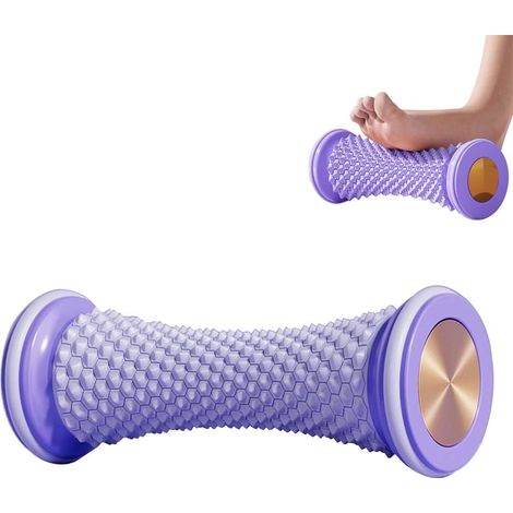 Rullo per massaggio plantare per rilassare l'arco della fascia plantare, massaggiatori per piedi in silicone, rulli muscolari, dispositivo per riflessologia (viola)