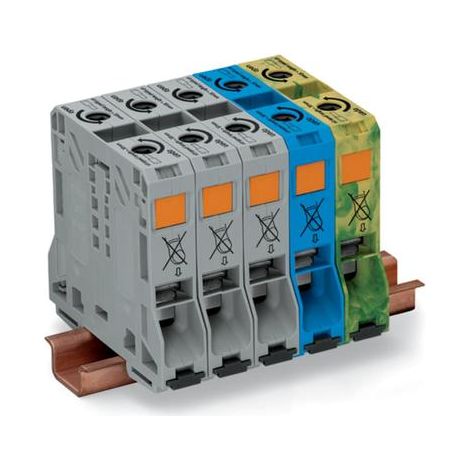 WAGO 285-159 borne conexión trifásica multicolor cobre