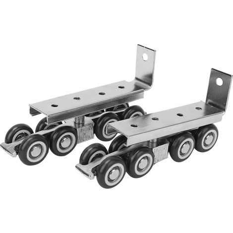 paire de roulettes pour porte coulissante à 8 roues, quincaillerie, roulettes de suspension, roulettes silencieuses pour rail. (1/5)