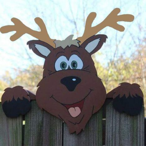YMYNY Décoration De Cloture Bois,Décor Parfait Durable Dornement De Jardin De Pelouse,Decoration Noel Exterieur (Wapiti)
