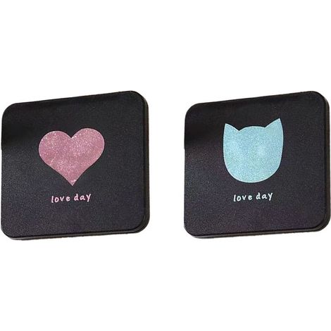 Miroir compact pour hommes, femmes et filles, miroir de maquillage de voyage pour sac à main et poche, miroir portable double face, style 2 (1/5)
