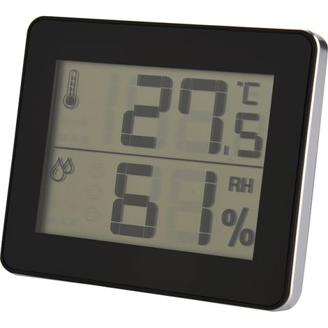 Thermomètre Hygromètre Numérique Intérieur - Capteur Température Humidité Salle (Noir) (1/5)