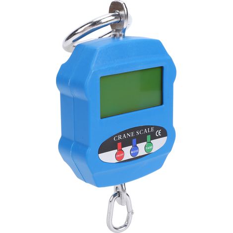 Balance suspendue numérique 300kg à crochet grand écran LED rétroéclairé vert haute précision 0.05kg portable pour atelier agriculture pêche acier inoxydable 20x8.5cm (1/5)