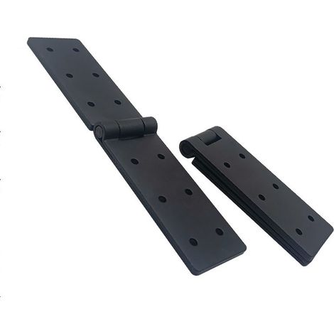 2 Pièces Charnières Connectrices, Charnière Pliante, Bande de Caisse, Charnière de Meubles, Charnière Métallique Noire pour Portes en Bois, Portes de Jardin, Meubles,19.84cm (1/4)