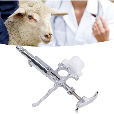 Seringue continue réglable de 5 ml avec flacon pour dispositif d'inoculation continue de vaccins vétérinaires. (1/5)