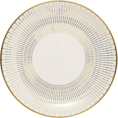 Lot de 6 Assiettes Plates "Lunis" 26cm Doré (1/5)