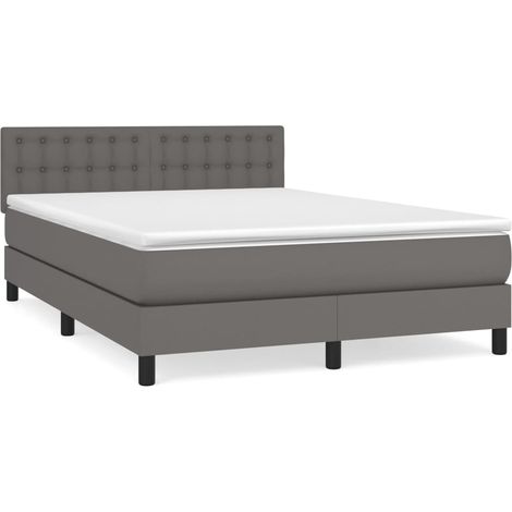 Maison Exclusive - Boxspringbett mit Matratze Grau 140x200 cm Kun