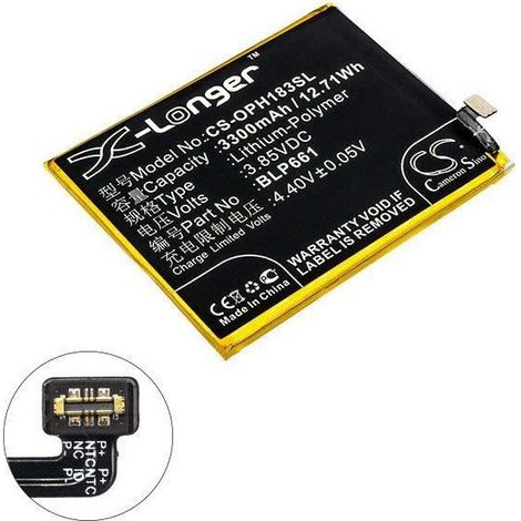 NX - Batterie téléphone, smartphone, GSM pour Oppo 3.85V 3300mAh - BLP661 (1/2)
