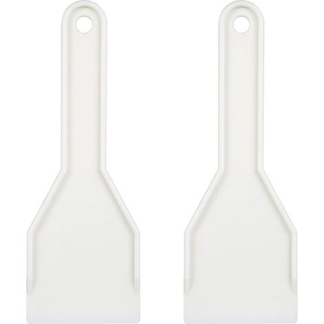 Set mit 2 starren Eiskratzern aus Kunststoff für einfaches und sauberes Abtauen Ihres Kühlschranks oder Gefrierschranks. (1/4)