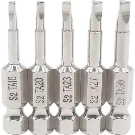 Jeu de 5 embouts de tournevis à tête triangulaire magnétique à tige hexagonale de 50 mm, embouts de tournevis en acier S2, forets triangulaires (1/5)