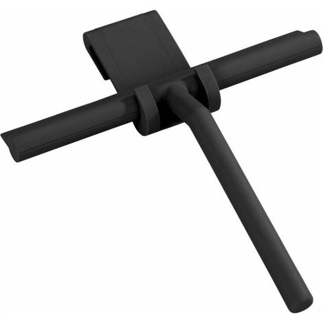 Raclette de salle de bain de silicone noire (1/5)