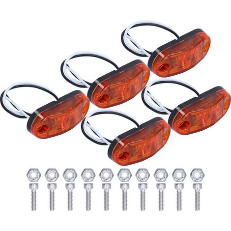 5 Feux de Position LED pour Remorque Camion - Anticorrosion Étanchéité Parfaite Lampe de Gabarit (1/5)