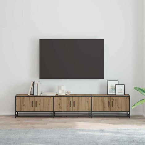 Mobile TV rovere artigianale 210 x 35 x 41 cm Legno multistrato vidaXL (1/5)
