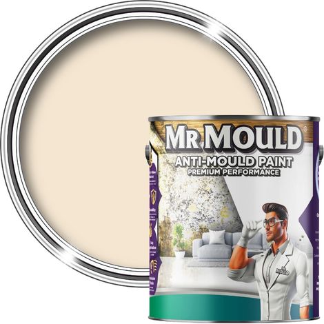 MR MOULD - Anti-Mould Paint - Premium Colour & Protection for Interior Walls & Ceilings - Magnolia - 5L