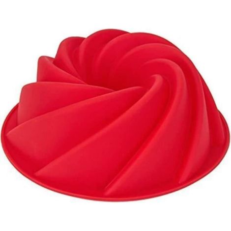1 Moule à gâteau,Silicone,9 pouces,Antiadhésif,Rouge,Cuisine (1/4)