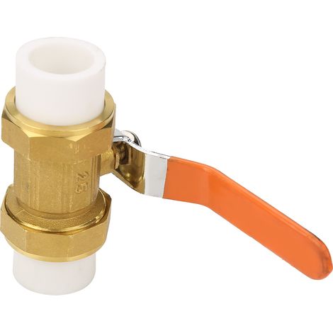 Vanne à bille en laiton avec raccord double thermofusible PPR 1" BSP DN25 (1/5)