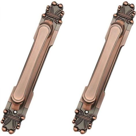 Barn Door Handle, Zinc Alloy Cabinet Door Handle, European Style Door Handle, Garage, Shed (Red Bronze, S) (1/5)
