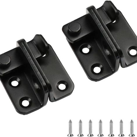 Lot de 2 verrous de porte extérieure, verrous de porte, verrou de porte coulissante KLB (1/5)