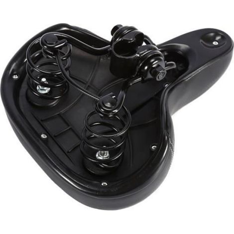 Selle Vélo - Gel Silice - Cuir PU - Ergonomique - Absorption Chocs - 250 x 200 mm - Noir - 1 Pièce (1/4)