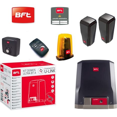 Kit d'automatisation BFT DEIMOS ULTRA BT B600 2618209 24V 600 kg pour portails coulissants