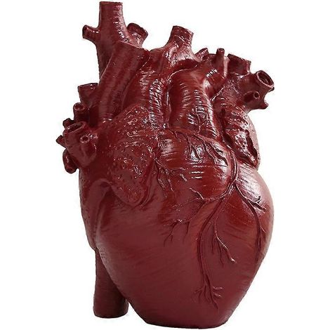 Vase en forme de cœur en résine artisanale, petit vase décoratif nordique pour bureau. (1/5)
