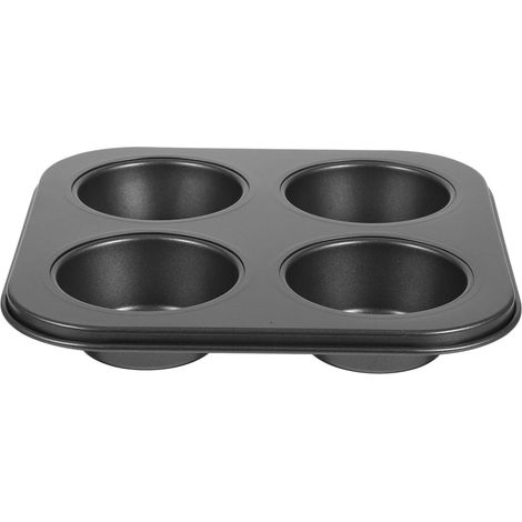 Moule à muffins - Lot de 4 petits moules à muffins - En acier carbone - Antiadhésif - Pour cupcakes et muffins - Pour friteuse à air chaud,Parent,- (1/5)