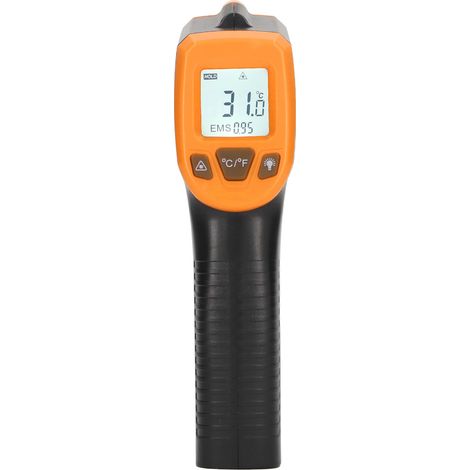 Pistolet de mesure de température portable infrarouge sans contact, boîtier ABS, pour usage industriel, orange (1/5)